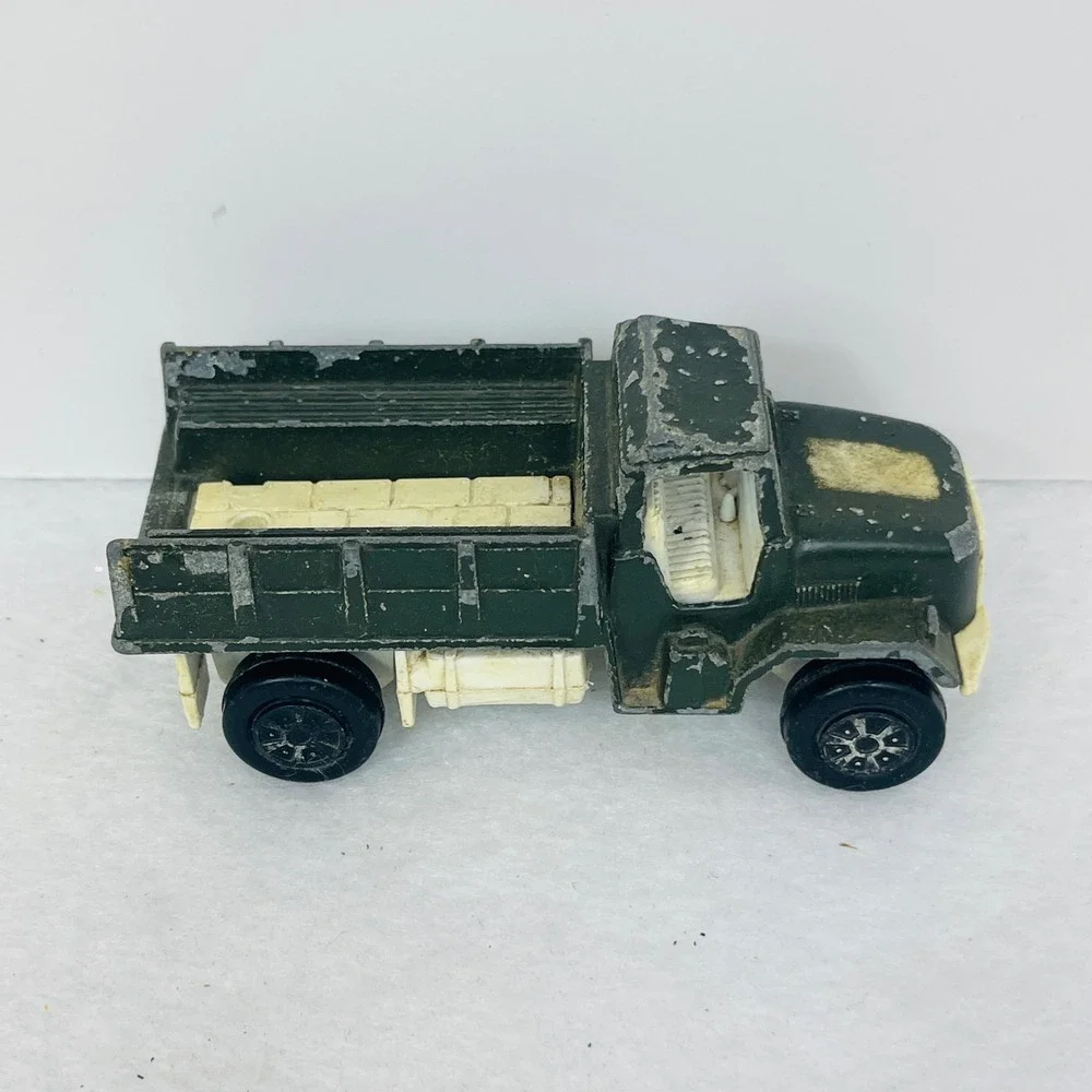 Vintage Tootsietoy Deuce 1/2 Military Truck Diecast Green Made USA Toy Vehicle